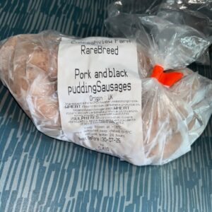 pork and black pudding sausages