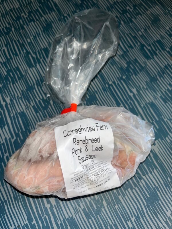 pork and leek sausages